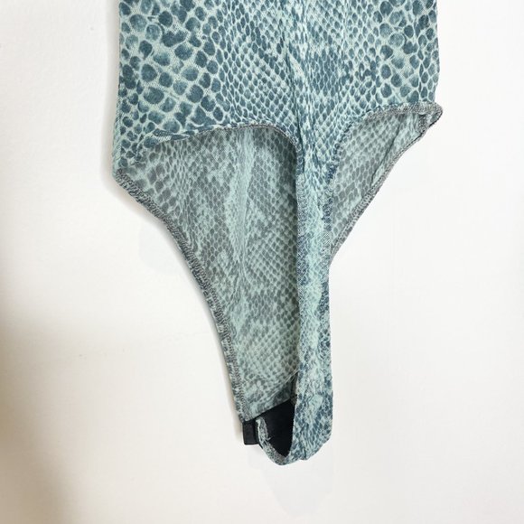 REVOLVE Python Tulle Mock Neck Bodysuit - Picture 9 of 9